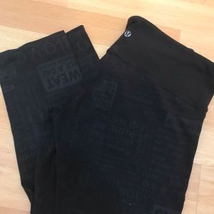 Lululemon 3/4 length workout shorts